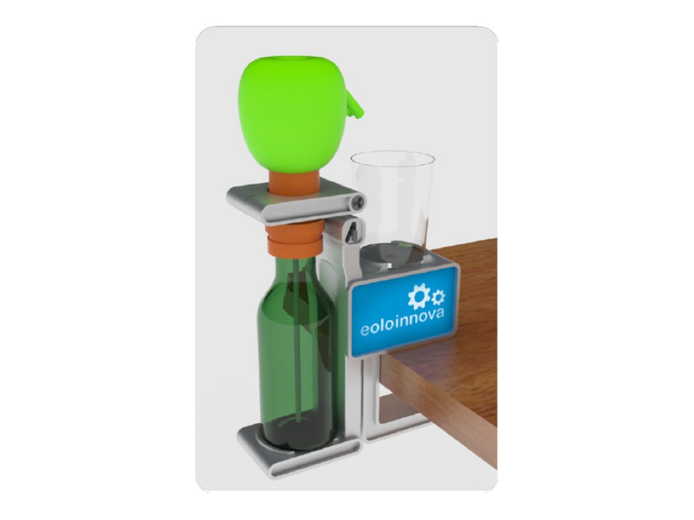 Soporte escanciador eléctrico EOLO — Soporte antirrobo para escanciadores portátiles de sidra